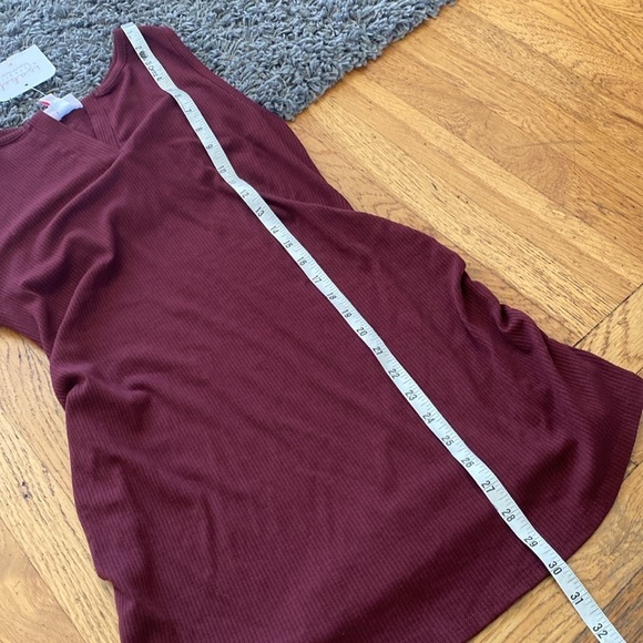 NWT Isabel Maternity Tank Ribbed Burgundy Top Size Small - Picture 10 of 10